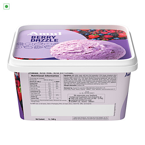 Amul Berry Dazzle Ice Cream, 1 l