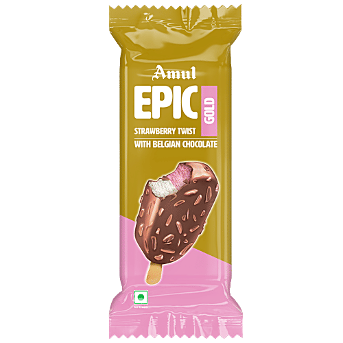 Amul Epic Strawberry Twist Gold Ice Cream Stick, 80 ml