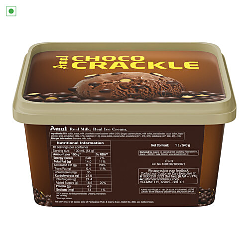 Amul Choco Crackle Ice Cream, 1 L