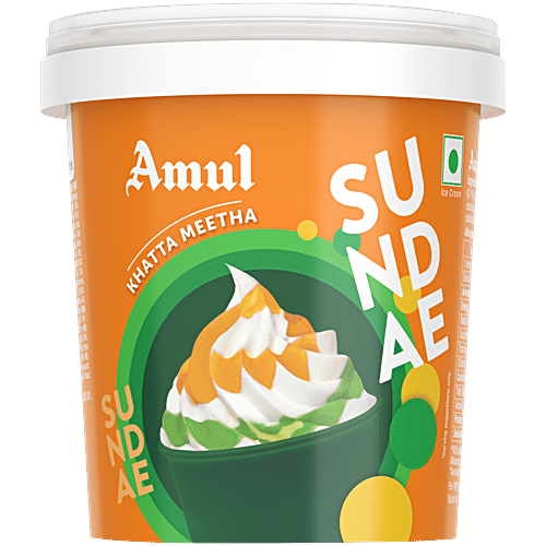 Amul Sundae Khatta Meetha Mango Ice Cream, 125 ml  