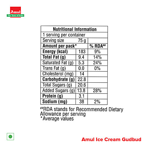 Amul Gudbud Ice Cream, 125 ml