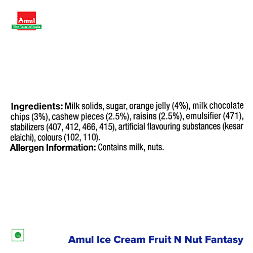 Amul Fruit 'N' Nut Fantasy Ice Cream, 500 ml  