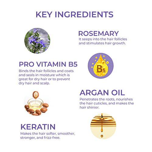 Spring H2O Rosemary Hair Growth Conditioner, 250 ml Control Hair Fall & Promote Hair Growth, Sulfate & Paraben Free