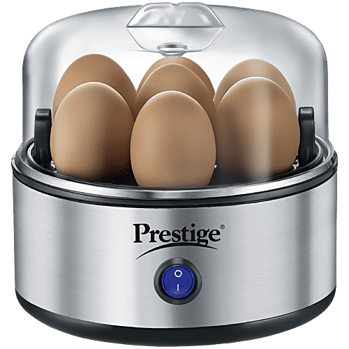 Prestige PEB-01 350W Egg Boiler - 2 Boiling Modes, 7 Egg Capacity, Stainless Steel Body, 1 Unit  Auto-Switch Off