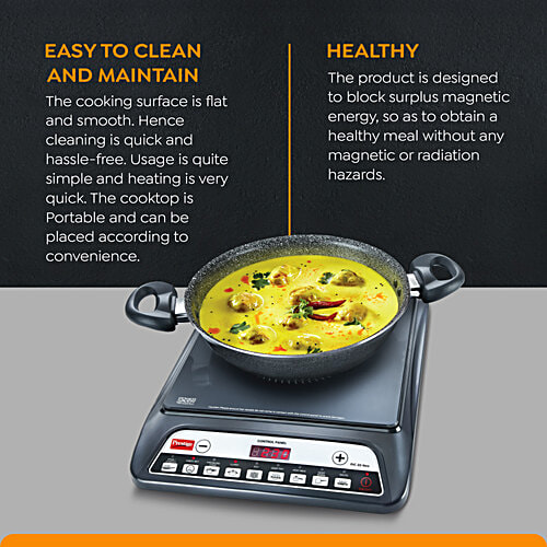 Prestige PIC 20 NEO 1600W Induction Cooktop - Black, 1 Unit  Indian Menu Options, Automatic Voltage Regulator, Timer with User Pre-set
