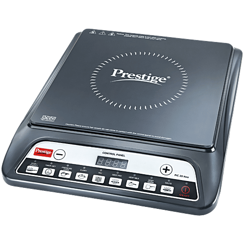 Prestige PIC 20 NEO 1600W Induction Cooktop - Black, 1 Unit  Indian Menu Options, Automatic Voltage Regulator, Timer with User Pre-set