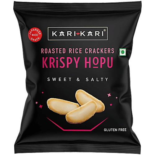 Kari Kari Krispy Hopu Sweet & Salty Roasted Rice Cracker, 15 g  