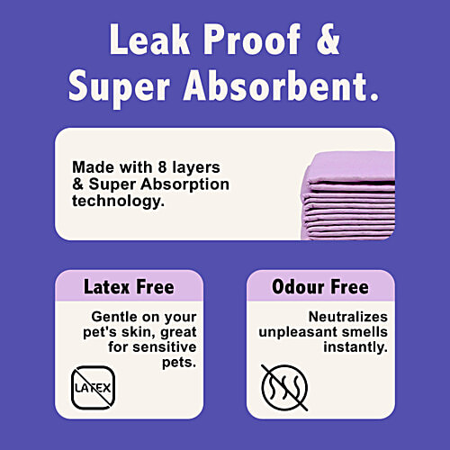 Purple Tails Pet Training Pads - 45 x 60 cm, 10 pcs