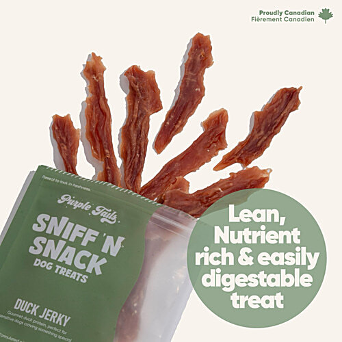 Purple Tails Sniff N Snack Dog Treats - Duck Jerky, 70 g