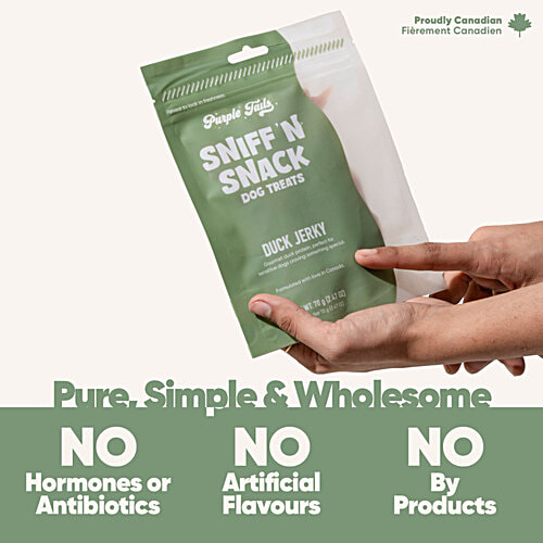 Purple Tails Sniff N Snack Dog Treats - Duck Jerky, 70 g