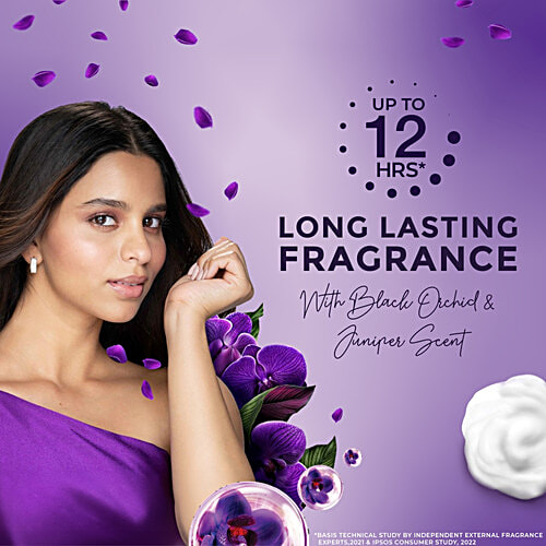 Lux Body Wash Magical Orchid - Black Orchid & Juniper Scent, 1 L Pouch 12 Hour Long Lasting Fragrance