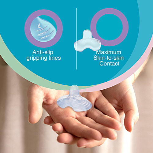 Vega Baby & Mom Ultra Soft Silicone Nipple Shield - For Cracked & Sore Nipples, 2 pcs (VBBF3-04) 