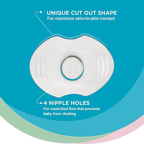 Vega Baby & Mom Ultra Soft Silicone Nipple Shield - For Cracked & Sore Nipples, 2 pcs (VBBF3-04) 