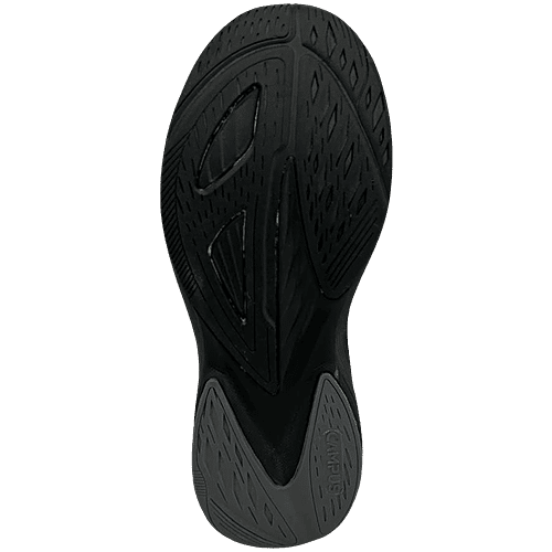 Campus Men's Running Shoes - Black & Silver, 1 Pair (UK/IND-9) 