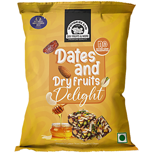 Wonderland Foods Dates & Dry Fruits Delight, 20 g No Refined Sugar Preservatives