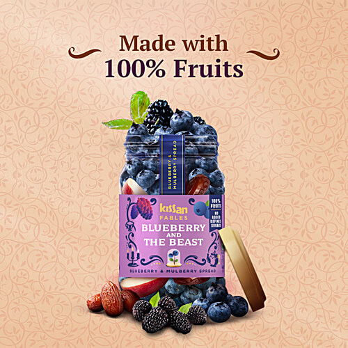Kissan Fables Blueberry & The Beast - Blueberry & Mulberry Spread, 340 g  