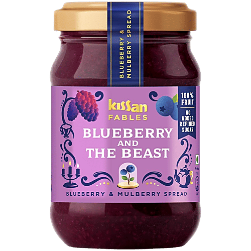 Kissan Fables Blueberry & The Beast - Blueberry & Mulberry Spread, 340 g  