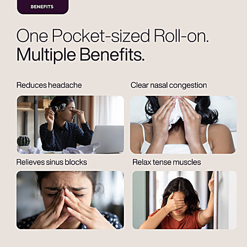 Puretive Migraine Ease Roll On, 10 ml  