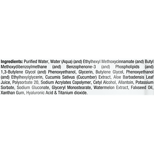 Wow Skin Science Aqua Beem Sunscreen SPF 50 PA++++ - Powered By Watermelon, Omega & Hyaluronic Acid, 150 ml Non-Greasy, Invisible Finish , All Skin Types