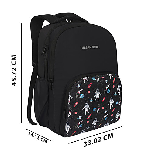 Urban Tribe Sky Rocket School Backpack - Black, 36 L  