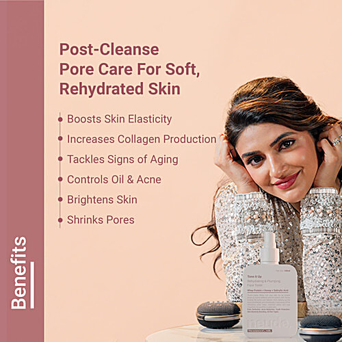 Neude Skin Tone It Up Rehydrating & Plumping Face Toner, 100 ml  Whey Protein+Honey+Salicylic Acid