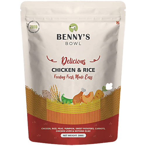 Benny's Bowl Delicious Chicken & Rice Wet Dog Food, 300 g  