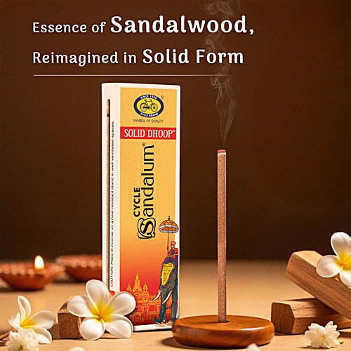 Cycle Sandalum Solid Dhoop Incense Sticks, 8 pcs  