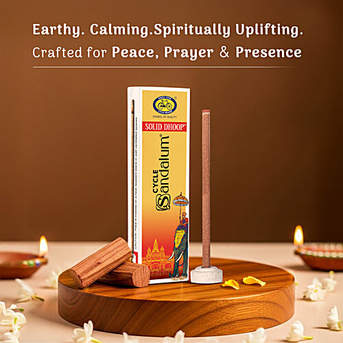 Cycle Sandalum Solid Dhoop Incense Sticks, 8 pcs  