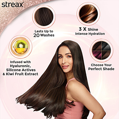 Streax Gel Hair Colour For Women, 45 ml (20 g Colourant + 20 ml Developer + 5 g Conditioner)