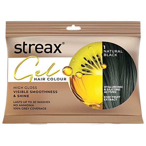 Streax Gel Hair Colour For Women, 45 ml (20 g Colourant + 20 ml Developer + 5 g Conditioner)