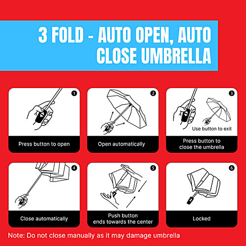 Citizen 3 Fold The Avengers Umbrella for Kids, 1 pc Auto Open & Close, Safety Lock