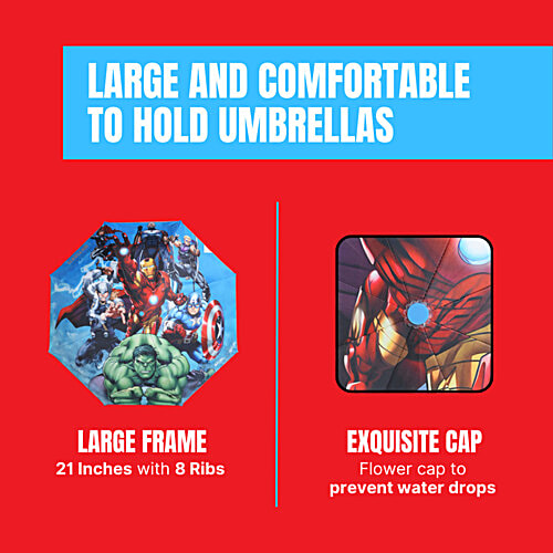 Citizen 3 Fold The Avengers Umbrella for Kids, 1 pc Auto Open & Close, Safety Lock
