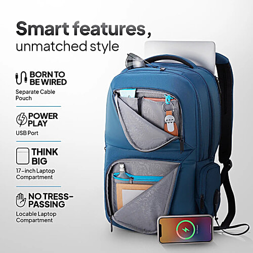 American Tourister Segno 2.0 Laptop Backpack - Navy, 29 L