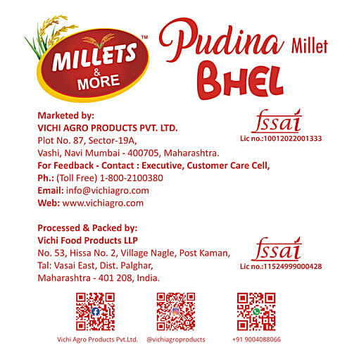 Millets & More Pudina Millet Bhel, 65 g Tub 