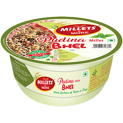 Millets & More Pudina Millet Bhel, 65 g Tub 