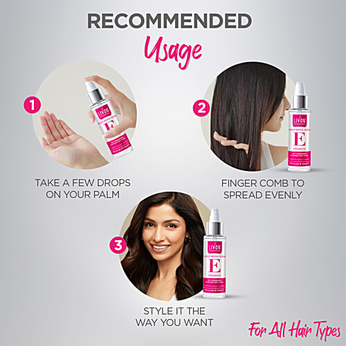 Livon Smoothening Serum Vitamin E With Avocado & Almond Oil, 100 ml  10X Stronger & Smoother Hair, No Sulphates, No Mineral Oil, No Parabens