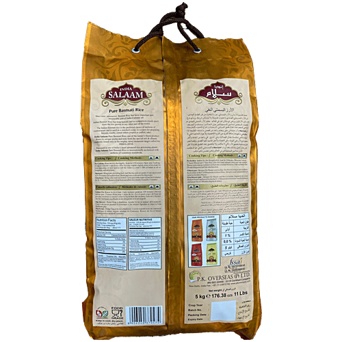 India Salaam Golden Sella Pure Basmati Rice, 5 kg Pouch