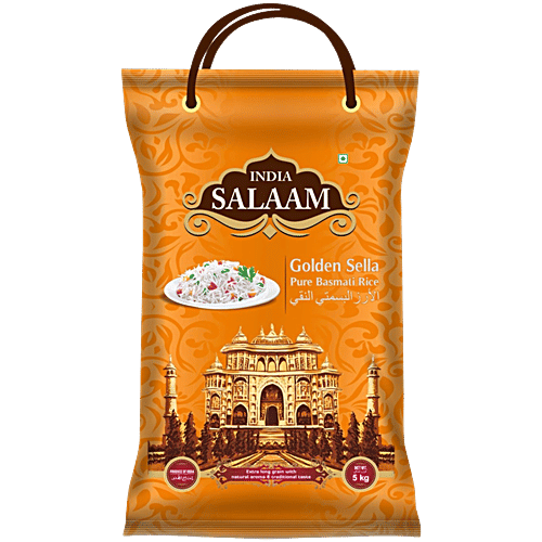 India Salaam Golden Sella Pure Basmati Rice, 5 kg Pouch