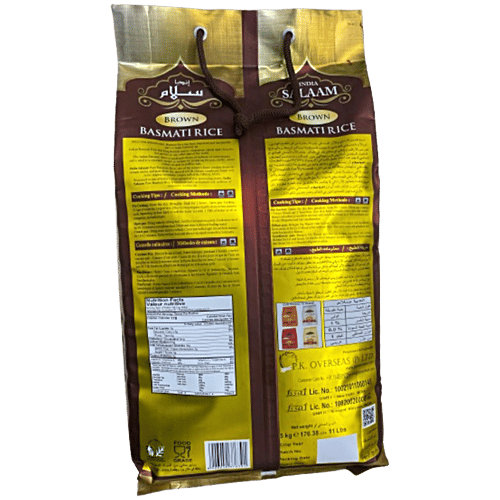 India Salaam Brown Basmati Rice, 5 kg Pouch 