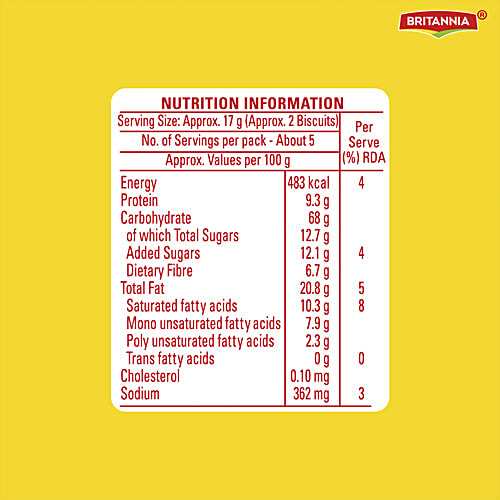 Britannia Nutrichoice Digestive High Fibre Biscuit, 91.7 g  