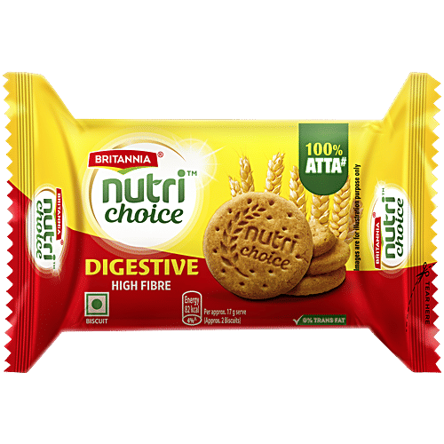 Britannia Nutrichoice Digestive High Fibre Biscuit, 91.7 g  