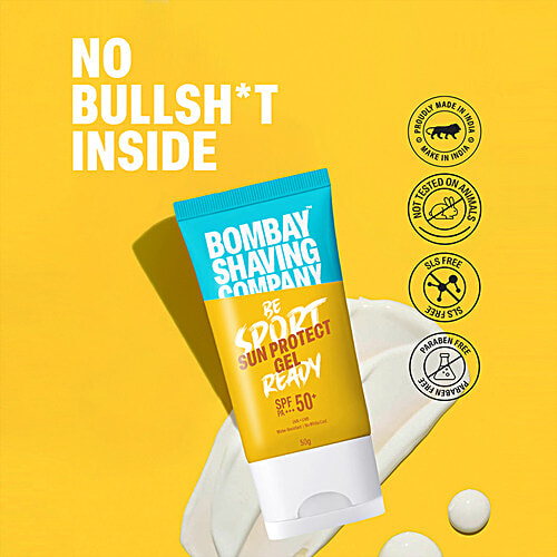 Bombay Shaving Company Sun Protect Gel SPF 50+ PA+++ UVA + UVB, 50 g Water Resistant, No White Cast