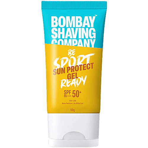 Bombay Shaving Company Sun Protect Gel SPF 50+ PA+++ UVA + UVB, 50 g Water Resistant, No White Cast