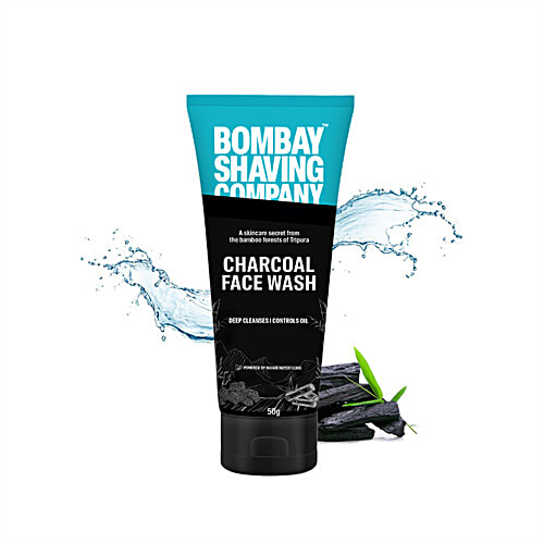 Bombay Shaving Company Charcoal Face Wash, 50 g Deep Cleanses, Controls Oil