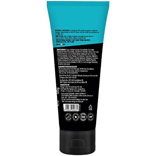 Bombay Shaving Company Charcoal Face Wash, 50 g Deep Cleanses, Controls Oil