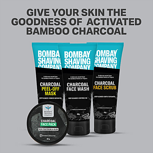 Bombay Shaving Company Charcoal Face Wash, 50 g Deep Cleanses, Controls Oil