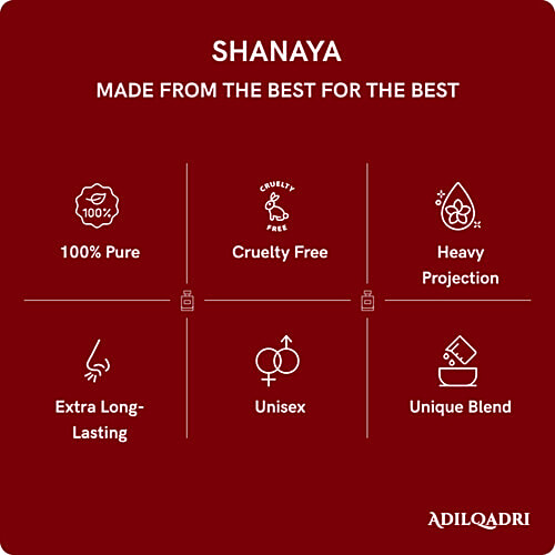 Adilqadri Shanaya Non-Alcoholic Attar - Arabic & French Blend, Unisex, 5.5 ml