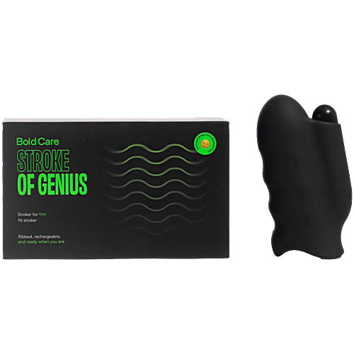 Bold Care Stroke Of Genius Rechargeable Stroker For Him - 10 Modes, Black, 1 Unit