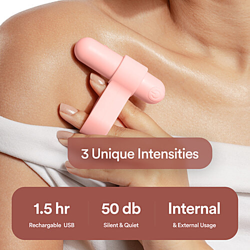 Bold Care Sparkle Pocket-sized Bullet Personal Massager For Her - 3 Intensities, Peach, 1 Unit  