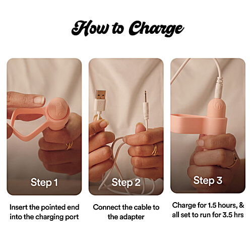 Bold Care Sparkle Pocket-sized Bullet Personal Massager For Her - 3 Intensities, Peach, 1 Unit  